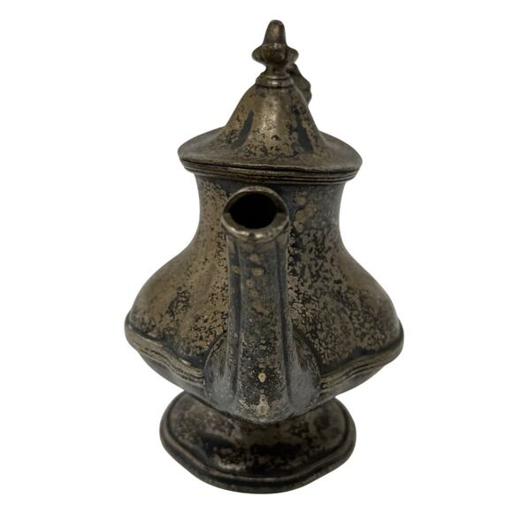 Antique R. Wallace Silverplate 10oz Teapot Victorian Style Genie Lamp Look - Picture 4 of 9